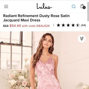 Dusty Rose Satin Maxi Dress
